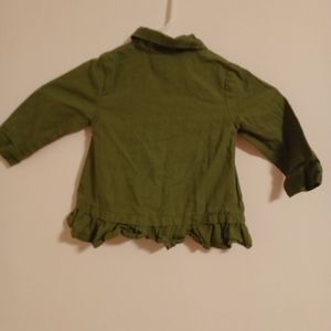 Little Girls Corduruy Button blazers Two front Pocket With Peaconck On Pockets